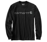 Carhartt Dearborn Relaxed Logo Maniche lunghe, nero-grigio, taglia XL per maschi