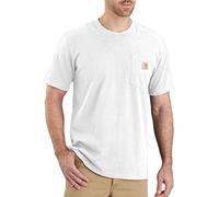 Carhartt Relaxed Fit Heavyweight Short-Sleeve K87 Pocket T-Shirt, Maglietta da lavoro Utility Uomo, Bianco (White), XS