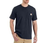 Carhartt Relaxed Fit Heavyweight Short-Sleeve K87 Pocket T-Shirt, Maglietta da lavoro Utility Uomo, Blu (Navy), XXL