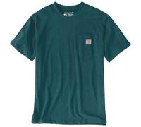 Carhartt Relaxed Fit Heavyweight Short-Sleeve K87 Pocket T-Shirt Maglietta Work Utility, Greenstone, L Uomo