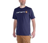 Carhartt Core Logo, t-shirt XS male Blu Scuro/Bianco