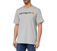 T-shirt Carhartt Core Logo manica corta grigio nero arancione - XL