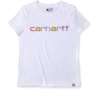 Carhartt Relaxed Fit Lightweight Multi Color Logo Graphic T-Shirt Donna, bianco, taglia XS per donne