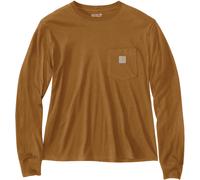 Carhartt Relaxed Fit Lightweight Pocket Camicia a maniche lunghe da donna, marrone, taglia M per donne