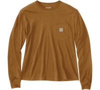 Carhartt Relaxed Fit Lightweight Pocket Camicia a maniche lunghe da donna, marrone, Taglia S