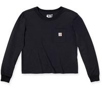Carhartt Relaxed Fit Lightweight Pocket Camicia a maniche lunghe da donna, nero, Taglia M
