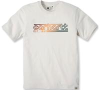 Carhartt Relaxed Fit Lightweight Short-Sleeve Logo Graphic Maglietta, Bianco, Taglia S