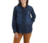 Carhartt Midweight Denim Camicia Da Donna, blu, taglia L per donne
