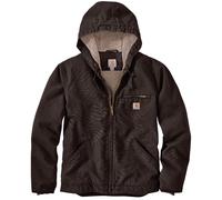 Carhartt Relaxed Fit Washed Duck Sherpa Lined Giacca, Marrone scuro, Taglia M