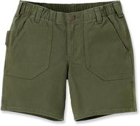 Carhartt Rugged Flex Relaxed Fit Canvas Work Pantaloncini donna, verde, taglia 26 per donne