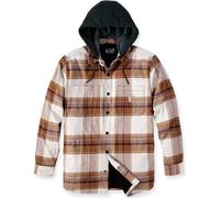 Carhartt Rugged Flex Flannel Fleece, giacca in tessuto XXL male Marrone Chiaro/Beige/Nero