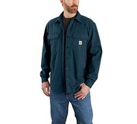 Carhartt Rugged Flex Relaxed Fit Canvas Fleece Lined Shirt Jac Camicia Button Down da Lavoro Uomo (Pacco da 1)