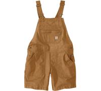 Carhartt Rugged Flex Relaxed Fit Canvas Ladies Salopette corte, marrone, Taglia M