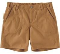 Carhartt Rugged Flex Relaxed Fit Canvas Work Pantaloncini donna, marrone, Taglia 10