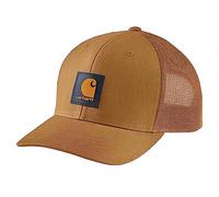 Carhartt Rugged Flex Twill Mesh Back Logo Patch cap Cappellino da Baseball, Marrone/Nido d'Ape, Taglia Unica Uomo