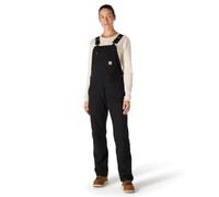 Carhartt Salopette da donna in tela robusta Flex®, vestibilità ampia, nero, Large