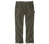 Carhartt Salopette da uomo Rugged Flex Relaxed Fit Duck Dungaree Pant, Muschio, 34W x 30L