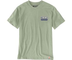 Carhartt Script Patch Relaxed-Fit, maglietta S male Verde Chiaro/Blu Scuro