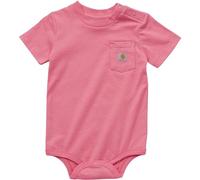 Carhartt Short-Sleeve Bodysuit Pocket T-Shirt Onesie Tuta Intera a Maniche Corte con Tasca, Limonata Rosa, 6 Mesi Unisex-Bimbi
