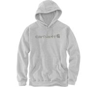 Carhartt Signature Logo, felpa con cappuccio M male Grigio Chiaro/Grigio (Ec5)