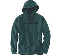 Carhartt Signature Logo Midweight Felpa, nero-verde, taglia 2XL per maschi
