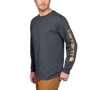 Carhartt Maglietta Sleeve Logo L/S Carbon Heather XL