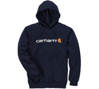 Carhartt Signature Logo Midweight Felpa, blu scuro, Taglia XS