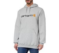 Carhartt SIGNATURE LOGO SWEATSHIRT, Felpa con Cappuccio, Uomo, Heather Grey, L