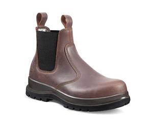 Carhartt Stivale antinfortunistico Carter modello Chelsea, elasticità extra Rugged Flex®, rispetta gli standard S3, Stivale antinfortunistico Uomo, Marrone Scuro, 37 EU