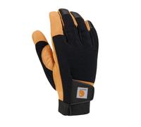 Carhartt Synthetic Leather High Dexterity Touch Sensitive Secure Cuff Glove Guanti per Il Freddo, Orzo Nero, M Uomo