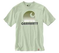 Carhartt T-shirt da uomo a maniche corte pesante con grafica C, Verdi teneri, M