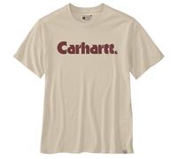 Carhartt T-shirt da uomo leggera a maniche corte con logo grafico, Latte d'avena 1, S