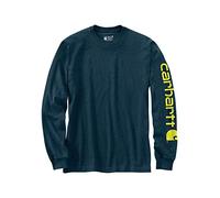 Carhartt Logo, felpa S male Blu Scuro (H70)