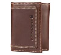 Carhartt Trifold in pelle di fiore superiore standard da uomo, punto a contrasto, marrone, taglia unica