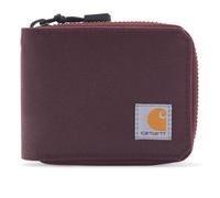 Carhartt Uomo Casual Canvas Reißverschluss, langlebige Geldbörse mit Reißverschluss, Anatra Nylon (Vino Profondo), Taglia unica, Portafogli casual in tela con zip, portafogli durevoli con cerniera
