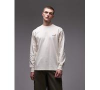 Carhartt Wip - T-shirt L/S American Script - - Tops - Uomo - Beige - XS