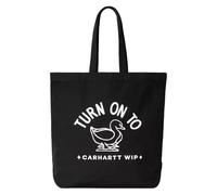 Carhartt Wip, ,Bags ,Donna ,Nero ,ONE SIZE Stamp Tote Borsa Denim Bianco Nero