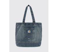 CARHARTT WIP Borsa tote in denim di cotone con logo applicato e doppio manico OS Blue