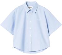 Carhartt WIP - Camicia corta in cotone - W' S/S Kaia Shirt Bleach White per Donne in Cotone - Taglia S - Blu
