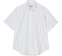 Carhartt WIP - Camicia in popeline di cotone - S/S Keene Shirt Keene Stripe White per Uomo in Cotone - Taglia M - Bianco