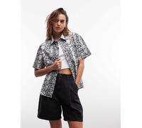 Carhartt WIP WMNS S/S Snake Camo Shirt women Shirts & Blouses grey|white in taglia:XS