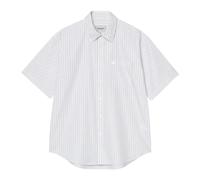 Carhartt WIP - Camicia in popeline di cotone - S/S Keene Shirt Keene Stripe White per Uomo in Cotone - Taglia L - Bianco