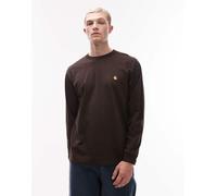 Carhartt WIP - Chase - T-shirt a maniche lunghe marrone scuro L