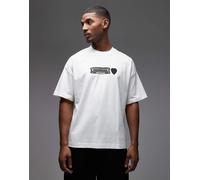 Carhartt WIP - Deconstructed Label - T-shirt oversize squadrata bianca-Bianco L