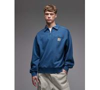 Carhartt WIP - Detroit - Felpa blu scuro con zip corta XS