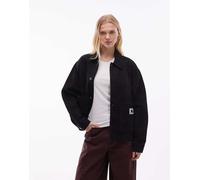 Carhartt WIP - Everson - Camicia giacca di jeans nera a quadri-Nero L