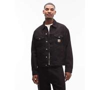 Carhartt WIP - Everson - Giacca trucker in denim nera/marrone in coordinato-Nero S