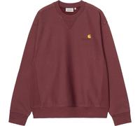 Carhartt WIP - Felpa ampia - American Script Sweat Amarone per Uomo in Cotone - Taglia S - Bordeaux