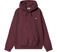 Carhartt WIP - Felpa ampia con cappuccio - Hooded American Script Sweat Amarone per Uomo in Cotone - Taglia L - Bordeaux