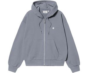 Carhartt WIP - Felpa ampia con zip - W' Hooded Casey Jacket Sweat Shady Blue Silver per Donne in Cotone - Taglia S
